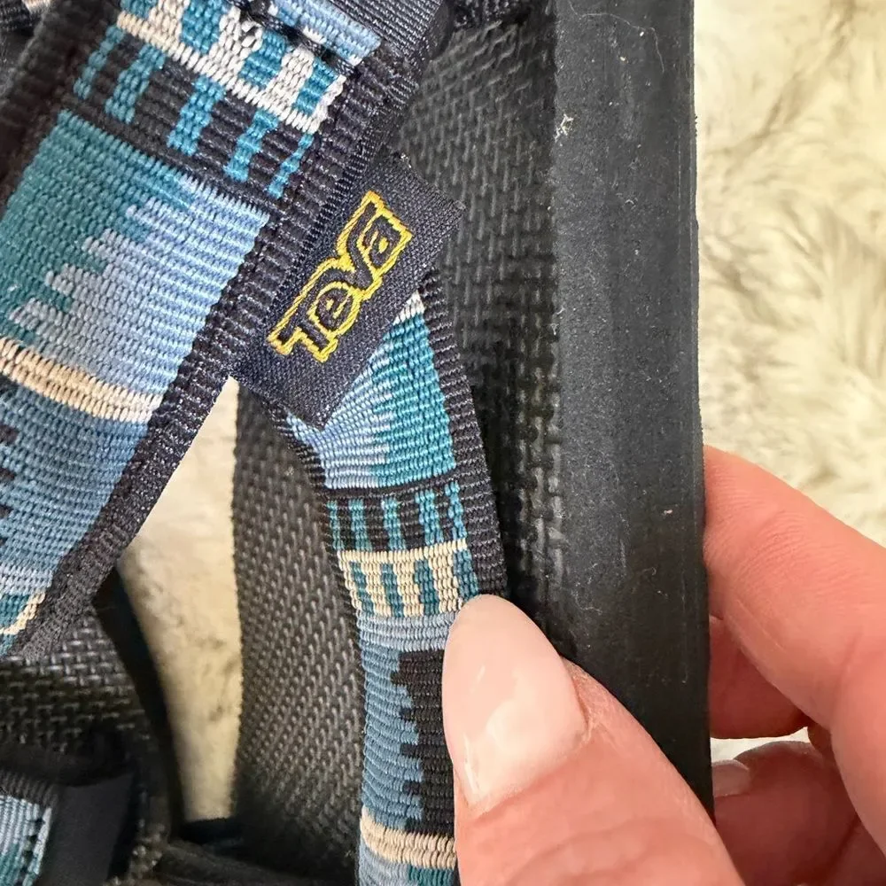 NEW TEVA Original Universal Peaks Blue Strappy Outdoor Sandal 10